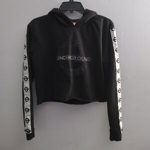 London Underground Cropped Hoodie Xl